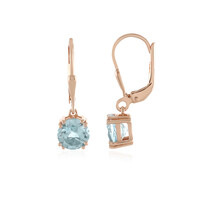 Pendientes en plata con Topacio azul cielo
