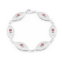 Brazalete en plata con Granate de Lindi