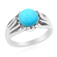 Anillo en plata con Turquesa bella durmiente (Anne Bever)