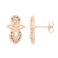 Pendientes en plata con Diamante fantasía