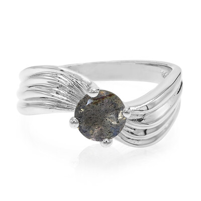 Anillo en plata con Espectrolita