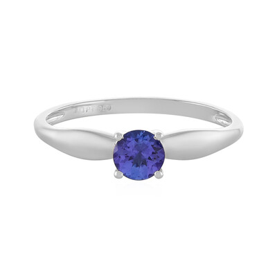Anillo en platino con Tanzanita AAA