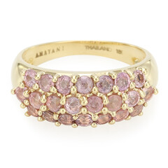 Anillo en oro con Zafiro Padparascha no calentado (AMAYANI)