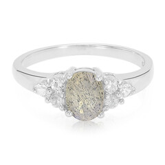 Anillo en plata con Labradorita