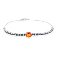 Brazalete en oro con Zafiro naranja de Ban Ka Cha