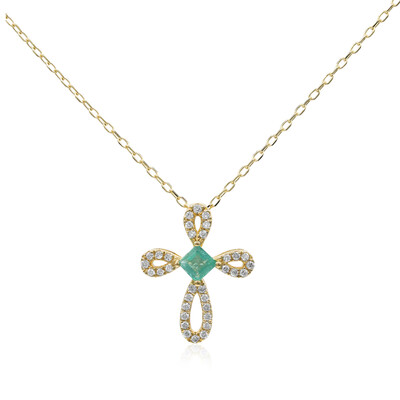 Collar en oro con Esmeralda de Zambia AAA (CIRARI)