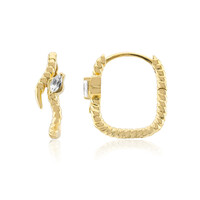 Pendientes en plata con Topacio blanco