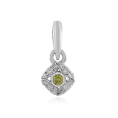 Colgante en plata con Diamante amarillo I2