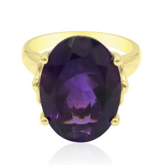 Anillo en oro con Amatista de Zambia
