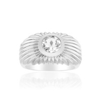 Anillo en plata con Topacio blanco