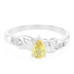 Anillo en plata con Zafiro amarillo