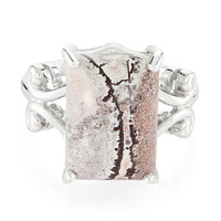 Anillo en plata con Jaspe Sonoran dendritas