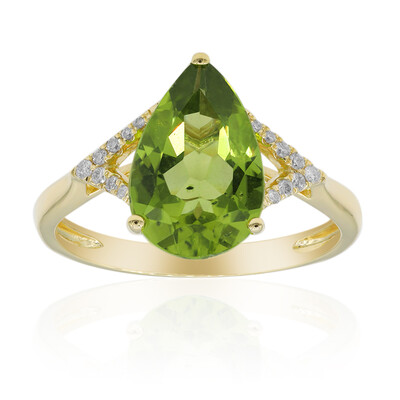 Anillo en oro con Peridoto de Dashihe (CIRARI)