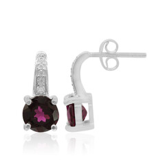 Pendientes en plata con Rodolita