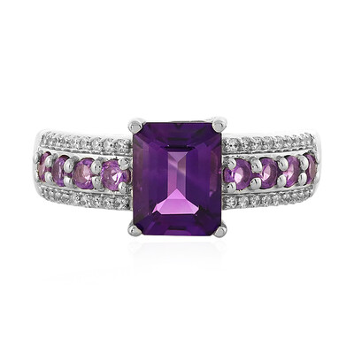 Anillo en plata con Amatista de Bolivia