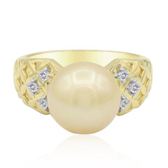 Anillo en oro con Perla dorada del mar del sur (TPC)