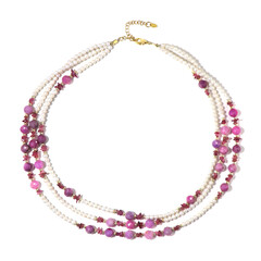 Collar en plata con Rubí de Mozambique (Riya)