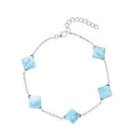 Brazalete en plata con Larimar