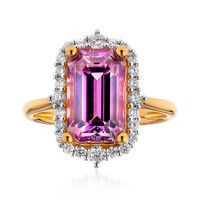 Anillo en oro con Diáspora rosa (AMAYANI)