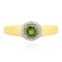 Anillo en plata con Demantoide de Rusia