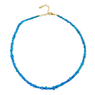 Collar en plata con Ópalo azul neón