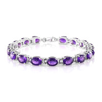 Brazalete en plata con Amatista de Zambia