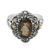 Anillo en plata con Cuarzo ahumado