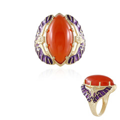 Anillo en plata con Cornalina (Adela Silber)