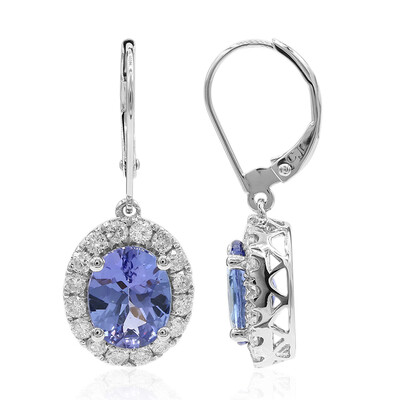 Pendientes en oro con Tanzanita AAA (CIRARI)
