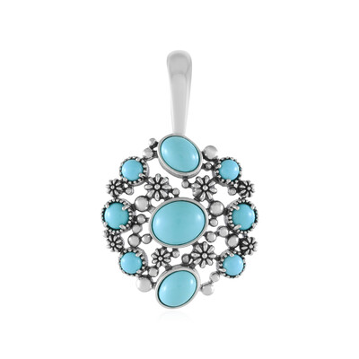 Colgante en plata con Turquesa bella durmiente (Desert Chic)