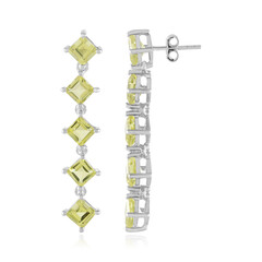 Pendientes en plata con Cuarzo del Ouro Verde