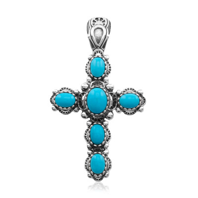 Colgante en plata con Turquesa bella durmiente (Desert Chic)