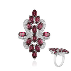 Anillo en plata con Rodolita