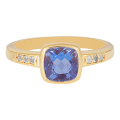 Anillo en plata con Fluorita de color cambiante