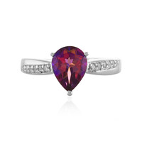Anillo en plata con Topacio místico púrpura