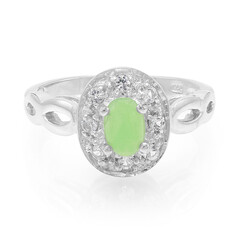 Anillo en plata con Crisoprasa imperial