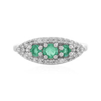 Anillo en plata con Esmeralda de Etiopía