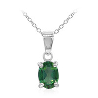 Collar en plata con Topacio verde mariposa
