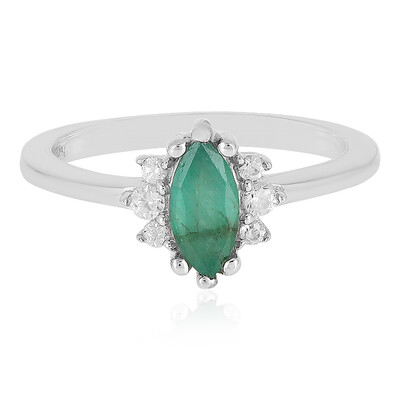 Anillo en plata con Esmeralda de Socoto