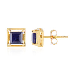 Pendientes en plata con Zafiro azul de Madagascar