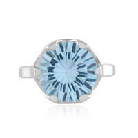 Anillo en plata con Topacio azul cielo