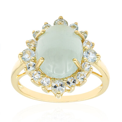 Anillo en oro con Aguamarina