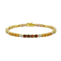 Brazalete en plata con Granate de Mozambique