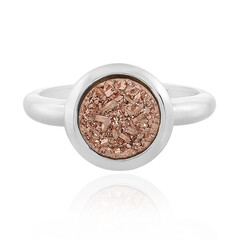 Anillo en plata con Ágata plateada brillante