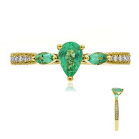 Anillo en oro con Esmeralda de Zambia AAA (CIRARI)