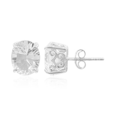 Pendientes en plata con Topacio blanco