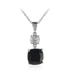 Collar en plata con Espinela negra