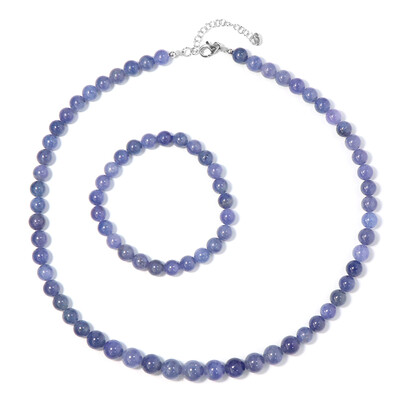 Set en plata con Tanzanita