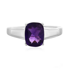 Anillo en plata con Amatista de Zambia