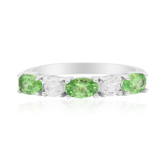 Anillo en plata con Tsavorita